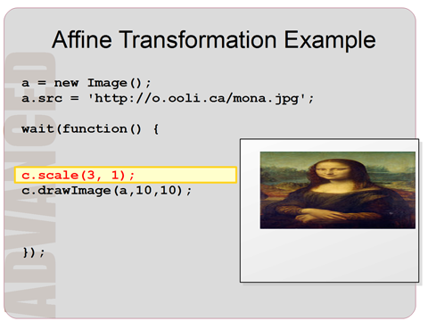 Programming Basics: Computer Animation with HTML5 Canvas and JavaScript: Bonus Topic: Affine Transformations Programming Basics: Computer Animation with HTML5 Canvas and JavaScript: Bonus Topic: Affine Transformations